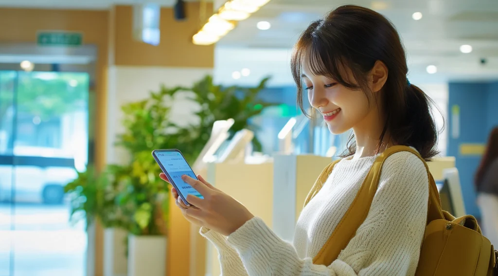 移动途中浏览商品的画面，快连VPN 保障跨境购物页面顺畅加载